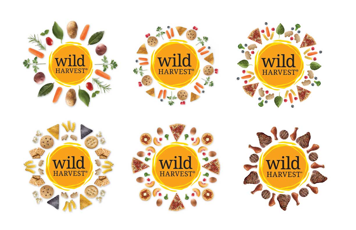 Wild Harvest logo variations