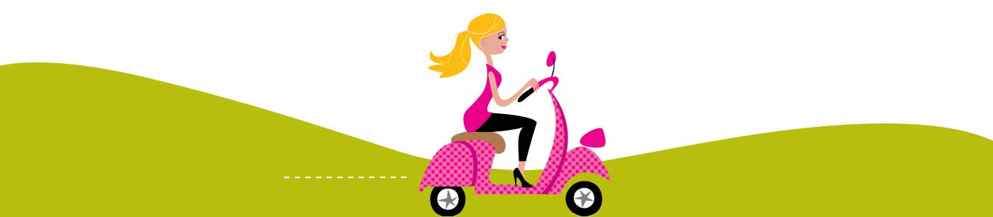 Regular Girl on a scooter