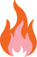 illustration of a pink and orange flame