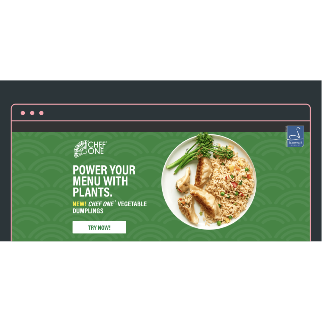 Schwan's vegetable dumpling landing page