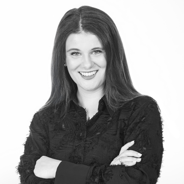 Cassie Boehm headshot in black and white